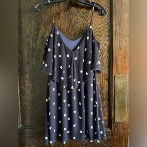 Navy polka dot dress
